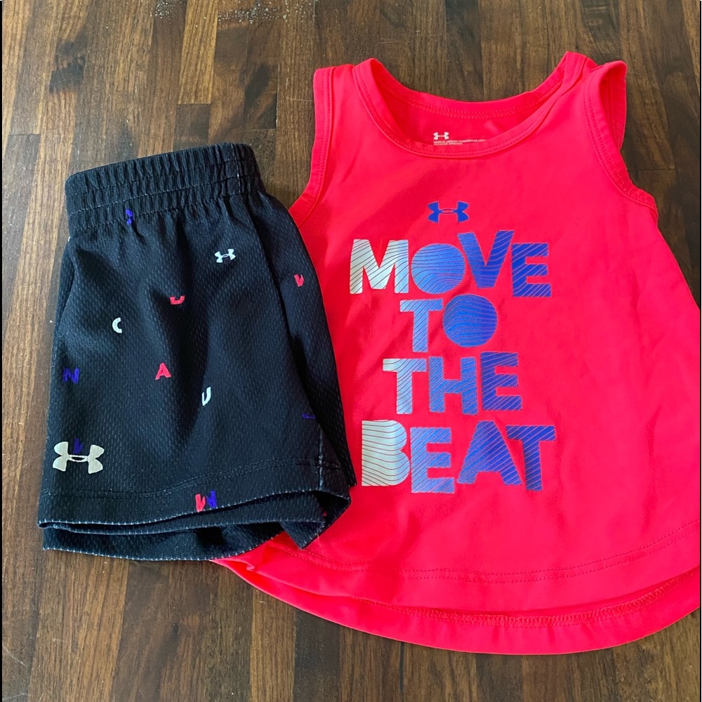Under armour shirt and shorts